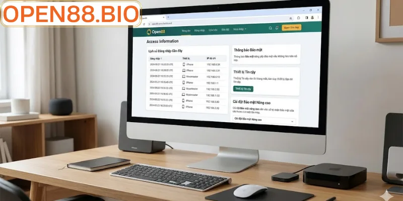 Giao diện trang chủ thực hiện đăng nhập Open88 an toàn