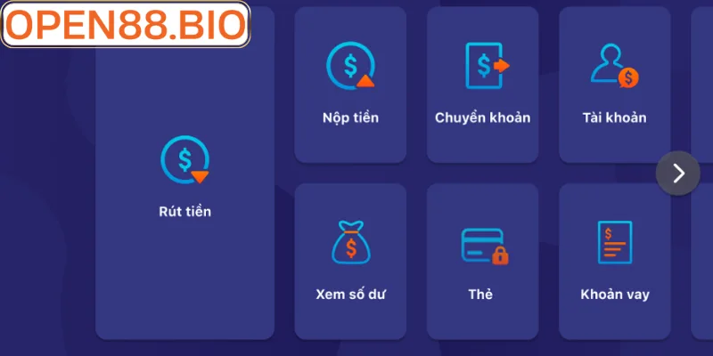 Các bước rút tiền Open88 về tài khoản ngân hàng