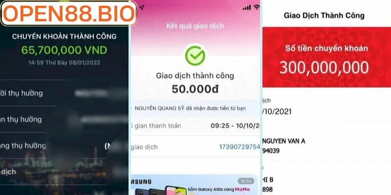 Biểu mẫu xác nhận giao dịch thành công nhanh chóng