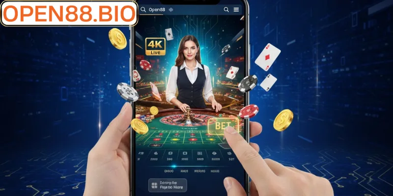 Trải nghiệm casino Open88 mượt mà trên điện thoại